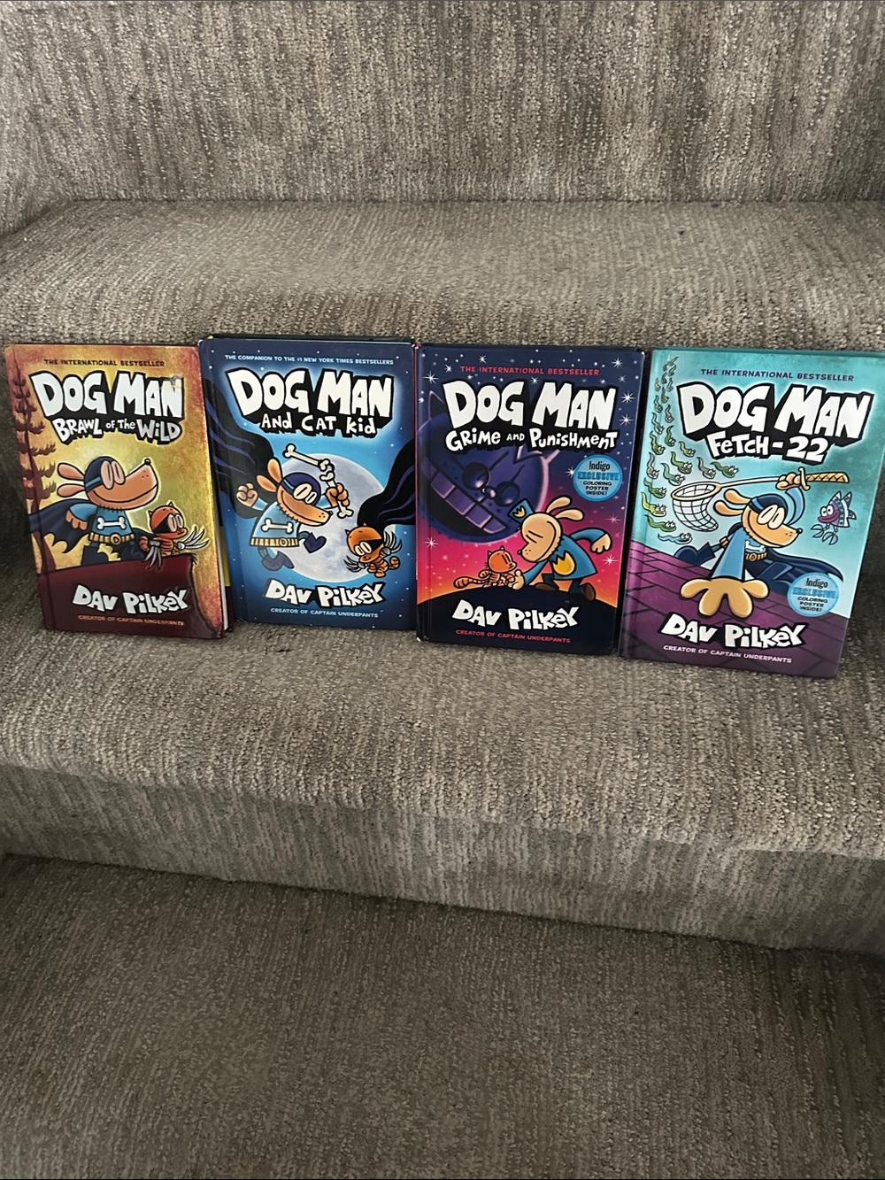 Dog Man Chapter Book lot of 4 books hard cover